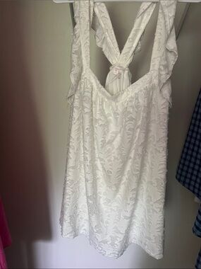 LC Lauren Conrad White Textured V-Neck tank NeW 3X